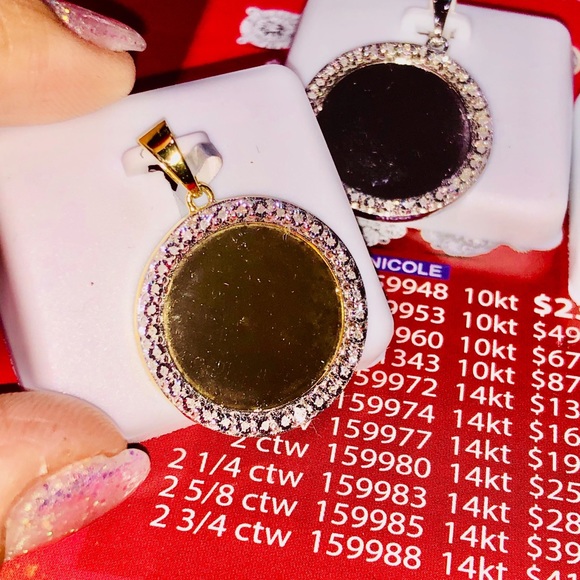 Real diamond picture memory charm pendant NOT CZ! - Picture 15 of 17